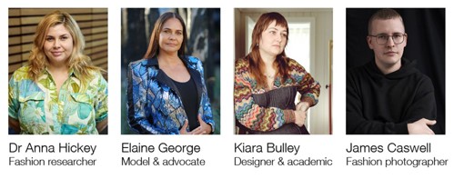 Speakers: Dr Anna Hickey (Fashion researcher), Elaine George (Model and advocate), Kiara Bulley (Designer and academic), James Caswell (Fashion photographer)